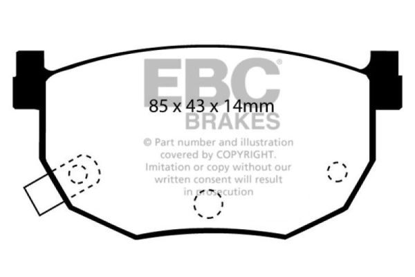 EBC 99-01 Hyundai Elantra 2.0 Yellowstuff Rear Brake Pads Online Hot Sale