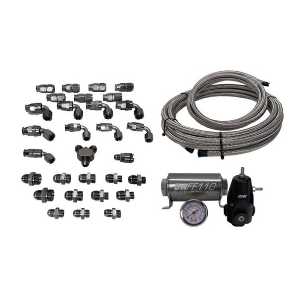 DeatschWerks 08+ Subaru WRX STI X2 Series Pump Module -8AN Feed w  -6AN Return PTFE Plumbing Kit Online now